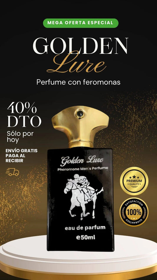 🟢 OFERTA 40% DTO - GOLDEN LURE Perfume con feromonas: Activa el instinto. Aumenta tu impacto